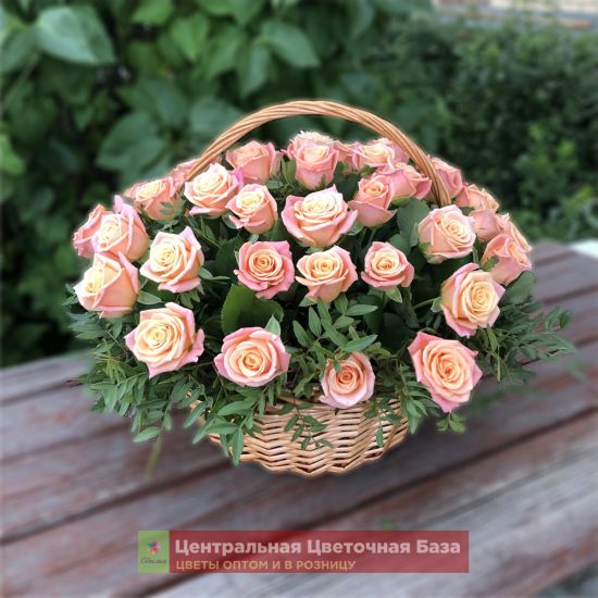 Купить Корзина из 45 роз за 5 410 руб. в в Мытищах и МО! Доставка круглосуточно