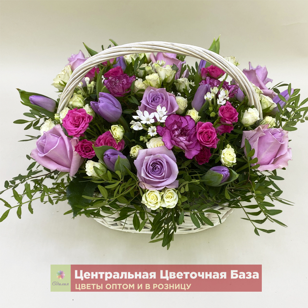 Купить Корзина цветов Музыка счастья за 6 300 руб. в в Мытищах и МО! Доставка круглосуточно