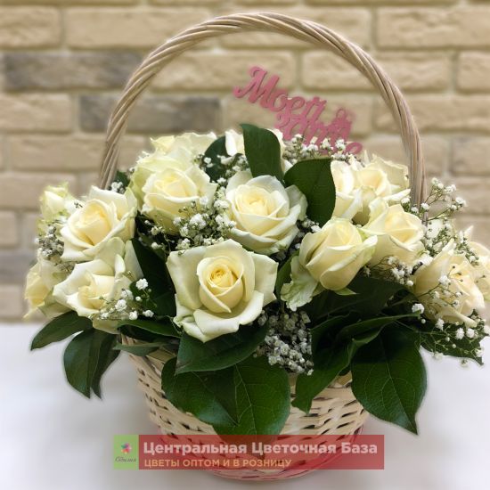 Корзина цветов Ангел