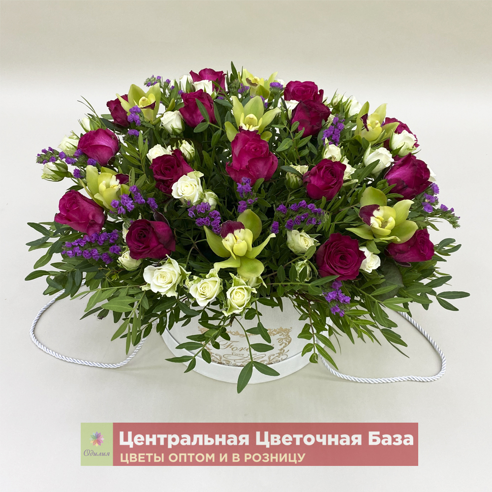 Купить Цветы в коробке Без тени сомнений за 1 руб. в в Мытищах и МО! Доставка круглосуточно