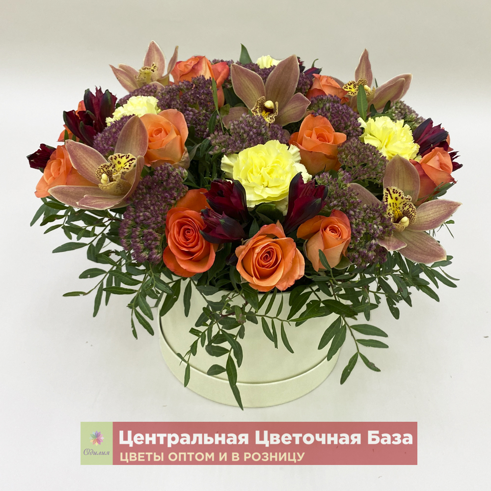 Купить Цветы в коробке Яркие грезы за 1 руб. в в Мытищах и МО! Доставка круглосуточно