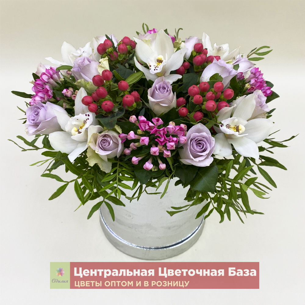 Купить Цветы в коробке Зеркальный блеск за 1 руб. в в Мытищах и МО! Доставка круглосуточно