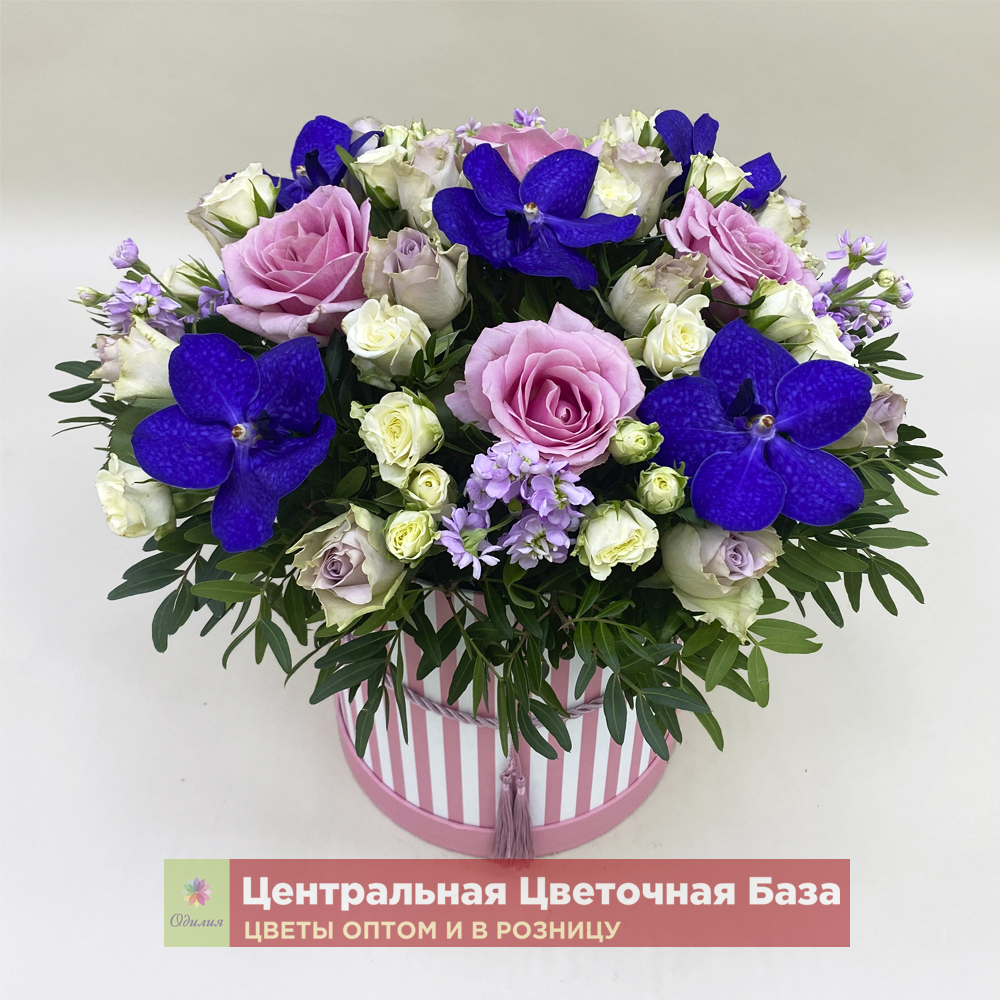 Купить Цветы в коробке Прогулка в облаках за 1 руб. в в Мытищах и МО! Доставка круглосуточно