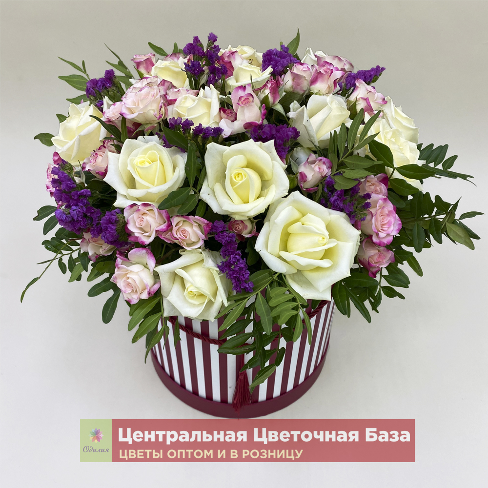 Купить Цветы в коробке Утонченная натура за 1 руб. в в Мытищах и МО! Доставка круглосуточно