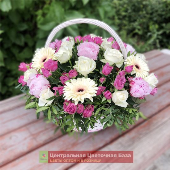 Корзина цветов Искренность