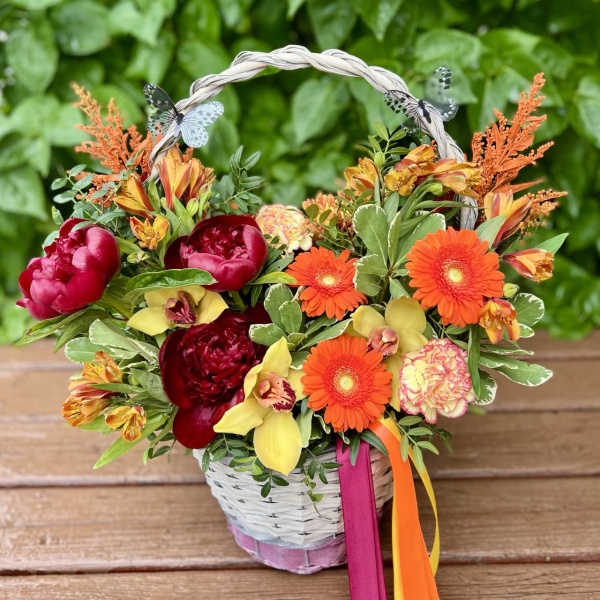 Цветы в коробке Кантри-гармония