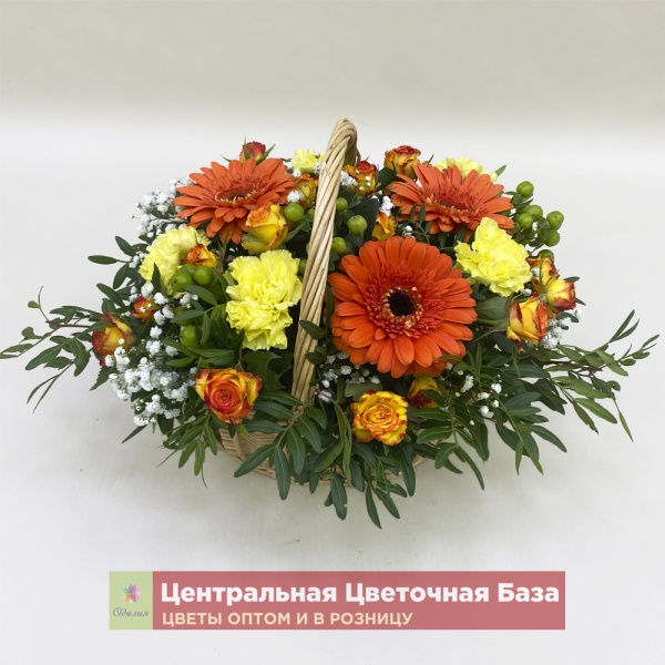 Цветы в корзине Золотой ключик