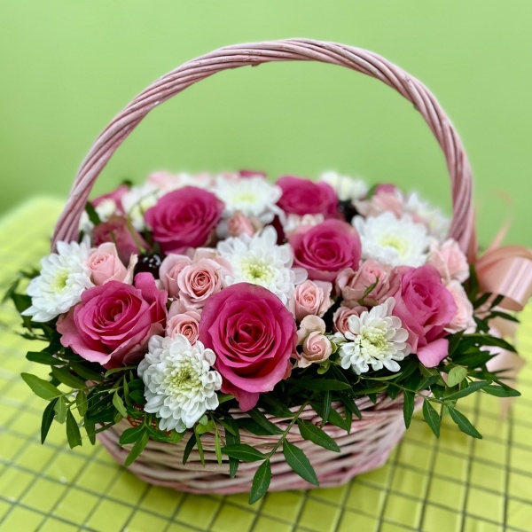 Цветы в корзине Каллиграфия