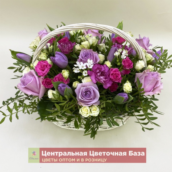 Корзина цветов Музыка счастья